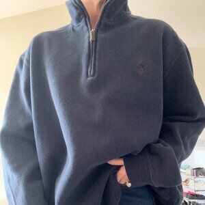 Polo Ralph Lauren 1/4 Zip Sweater in a Navy Blue, Size XL